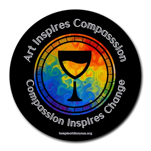 Art Inspires Compassion Round Mousepad